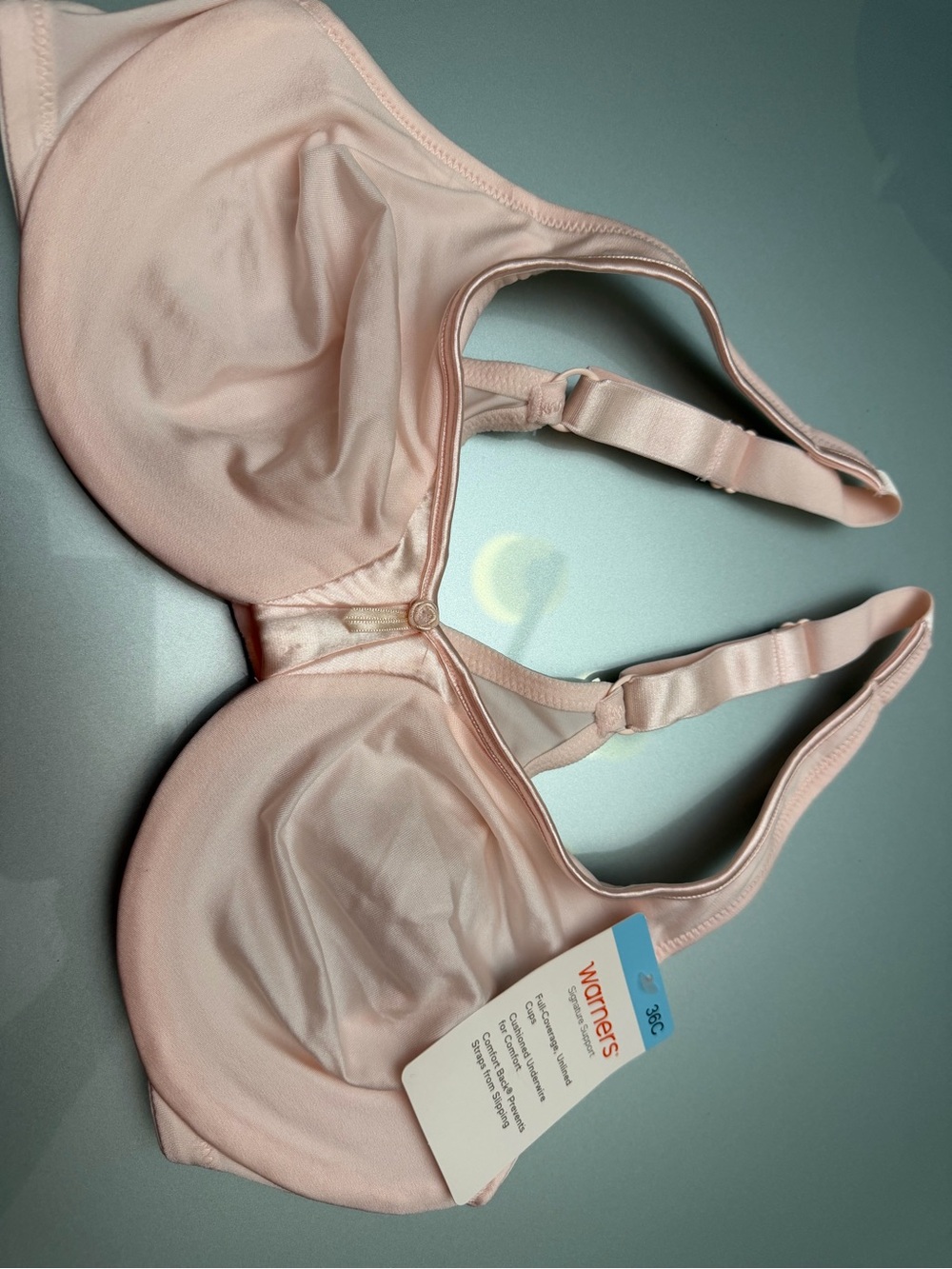 Warner's Pale Pink Smooth Underwire Bra with Adjustable Straps